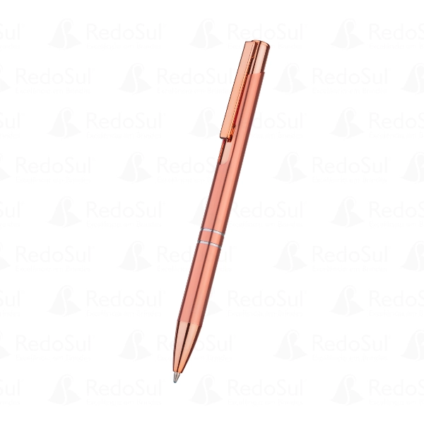 Caneta Metálica Personalizada com detalhe dourado Caneta Metálica Personalizada com detalhe dourado